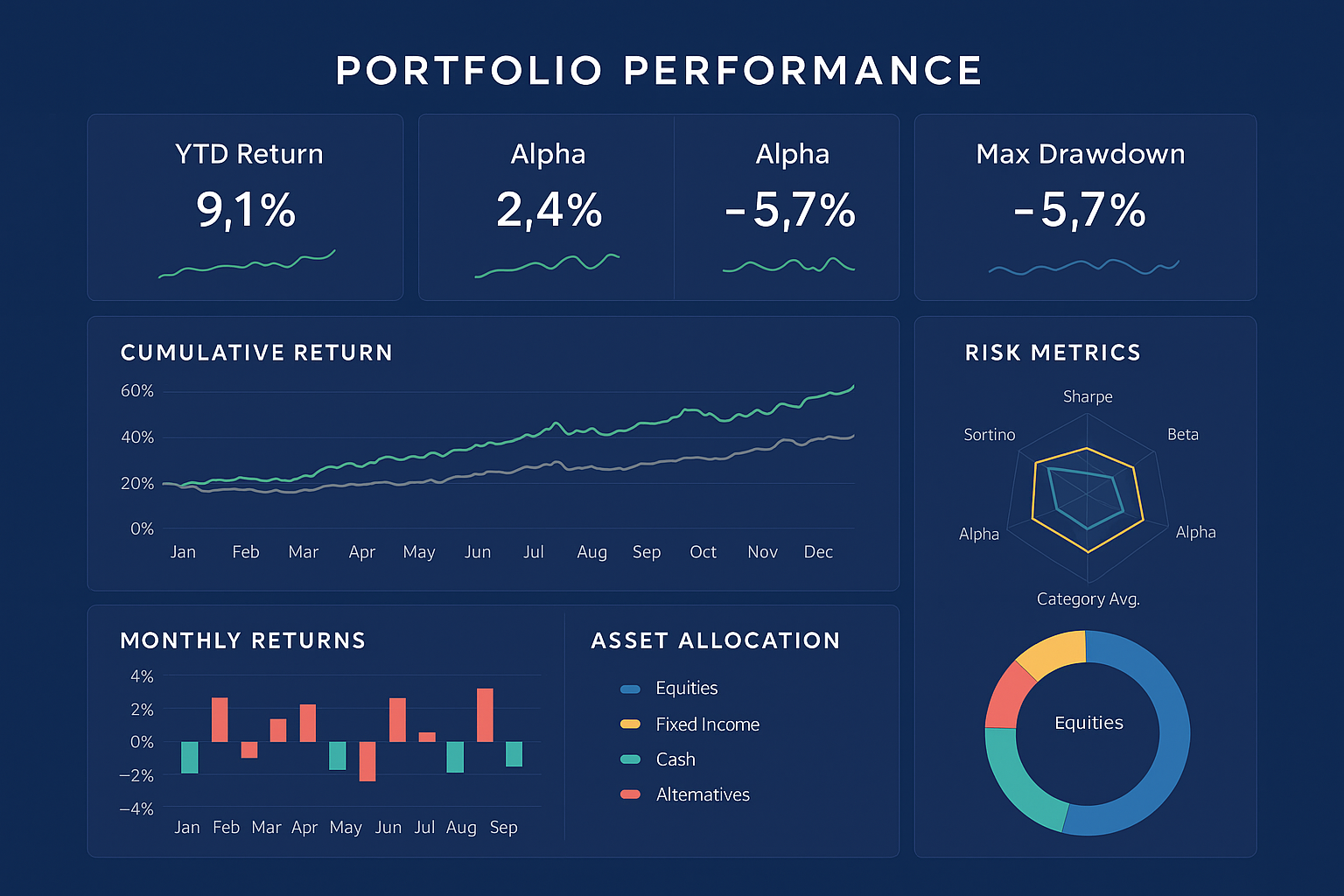 Portfolio Performance in the theme investment portfolio reporting