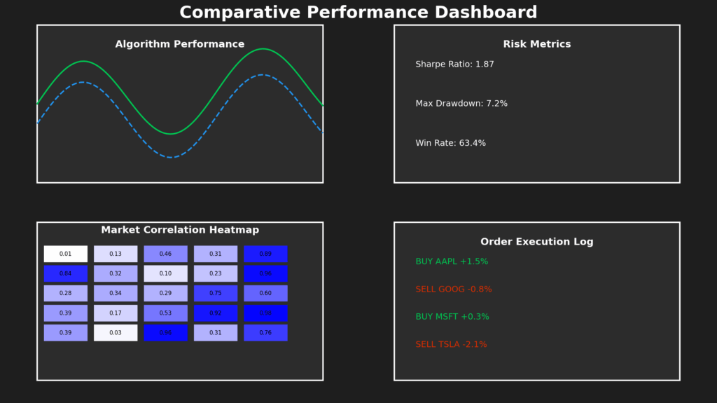 comparative performance dashboard in the theme trading algorithm development