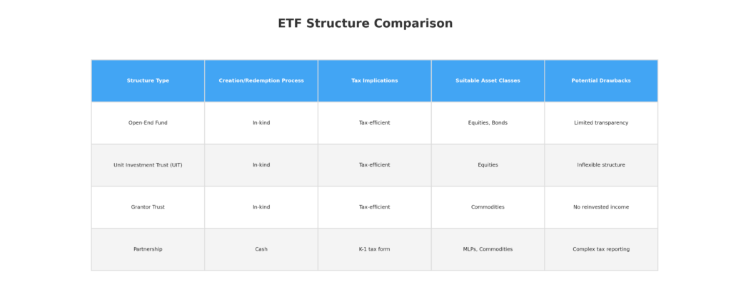etf structure comparison in the theme beginner mistakes in etf investing