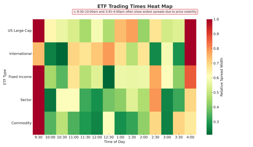 etf trading times heatmap in the theme beginner mistakes in etf investing