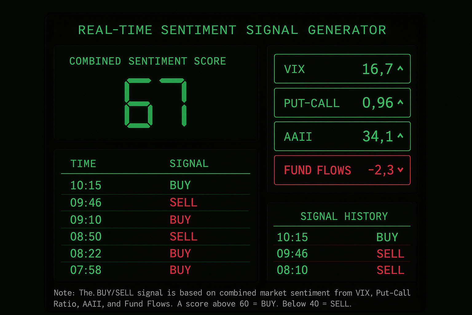 Real-Time Sentiment Signal Generator in the theme market sentiment indicators