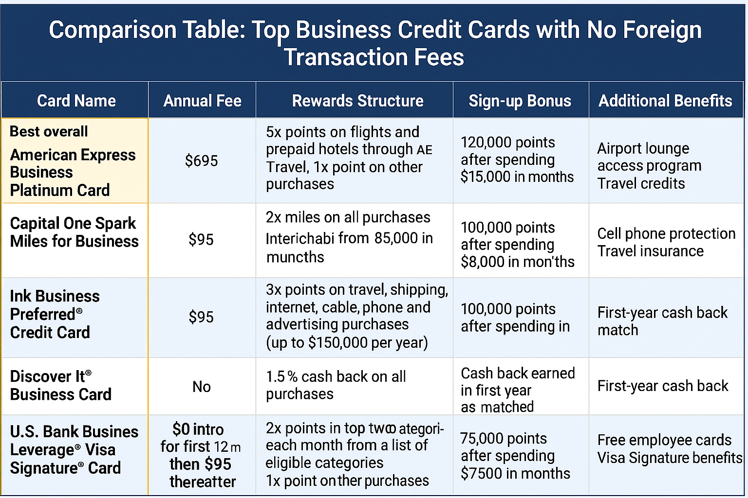 credit card intl no fee comparison in the theme business credit cards no foreign transaction fee