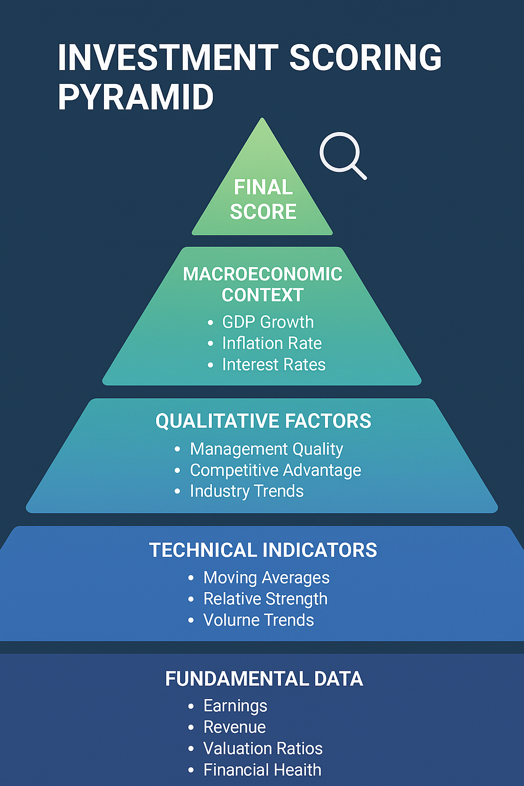 investment scoring pyramid in the theme investment opportunity scoring