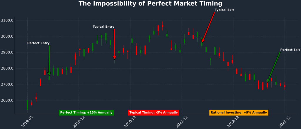 Market Timing Difficulty Chart in the theme rational investor