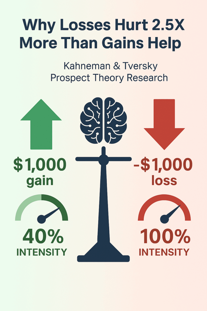 gain vs loss intensity in the theme irrational investing