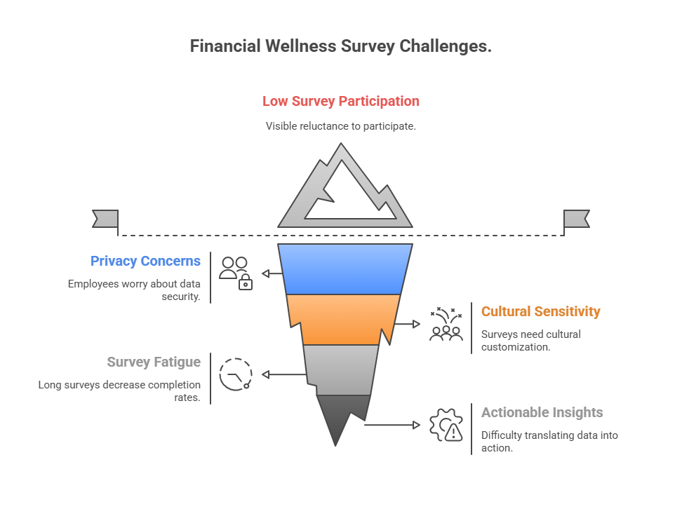 Challenges and Risks in the theme financial wellness survey questions template