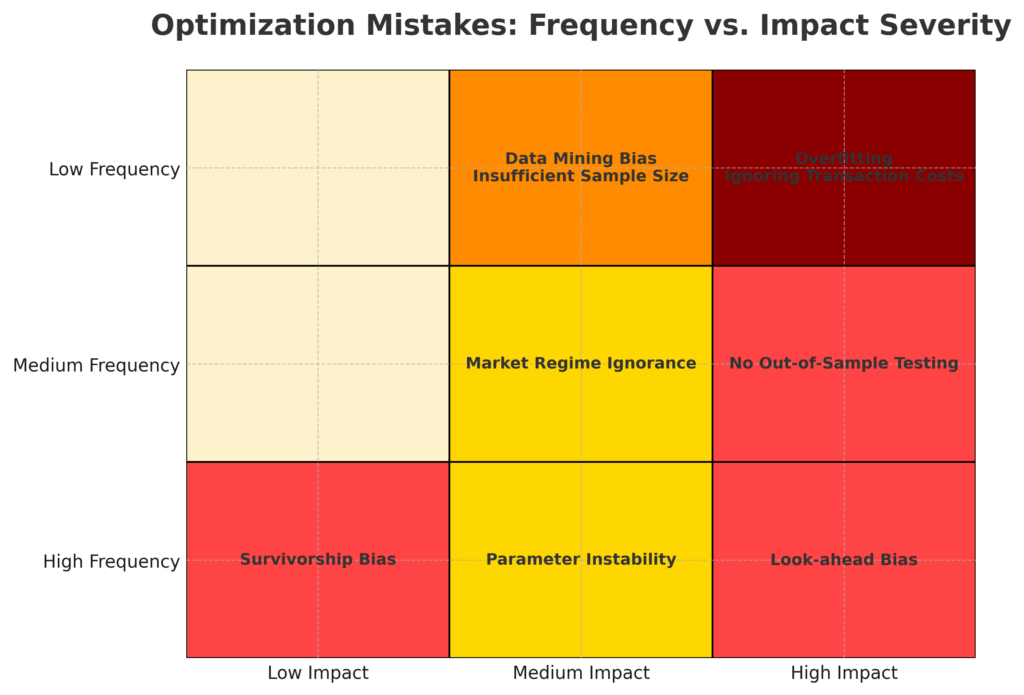 Common Optimization Mistakes Severity Matrix in the theme trading strategy optimization