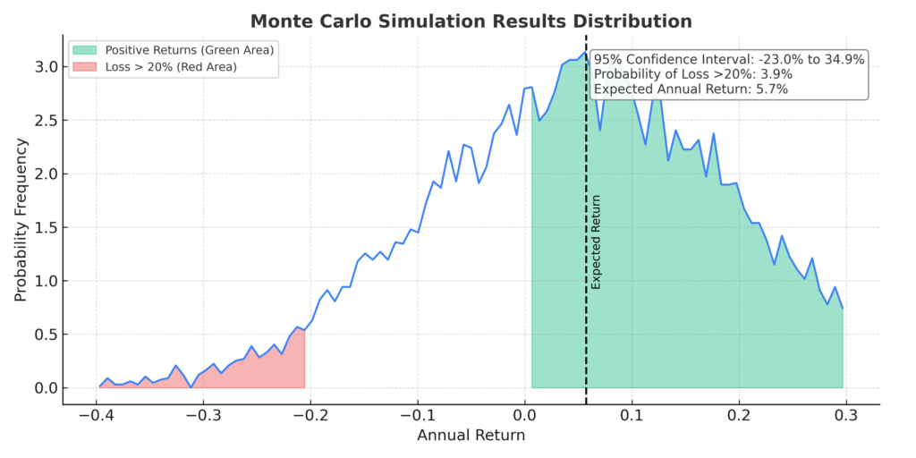 monte carlo simulation distribution in the theme portfolio stress simulation