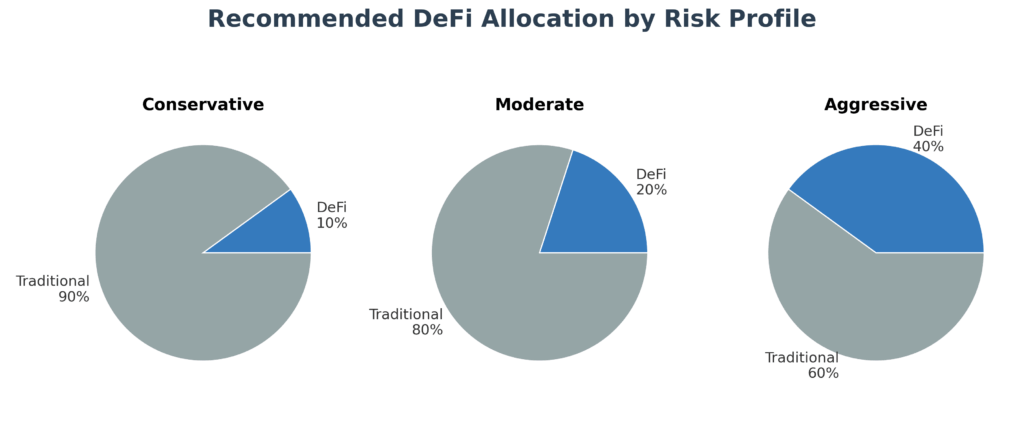 DeFi Allocation By Risk Profilein the theme DeFi yield farming strategies