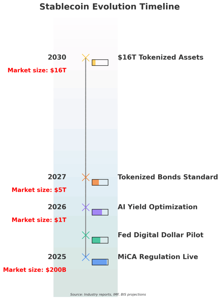 stablecoin evolution timeline in the theme stablecoin investing guide