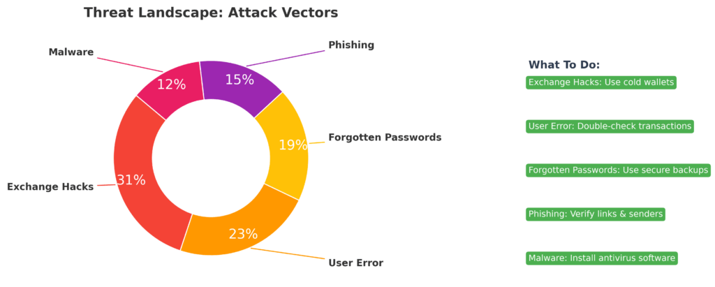 threat landscape pie chart in the theme digital wallet security