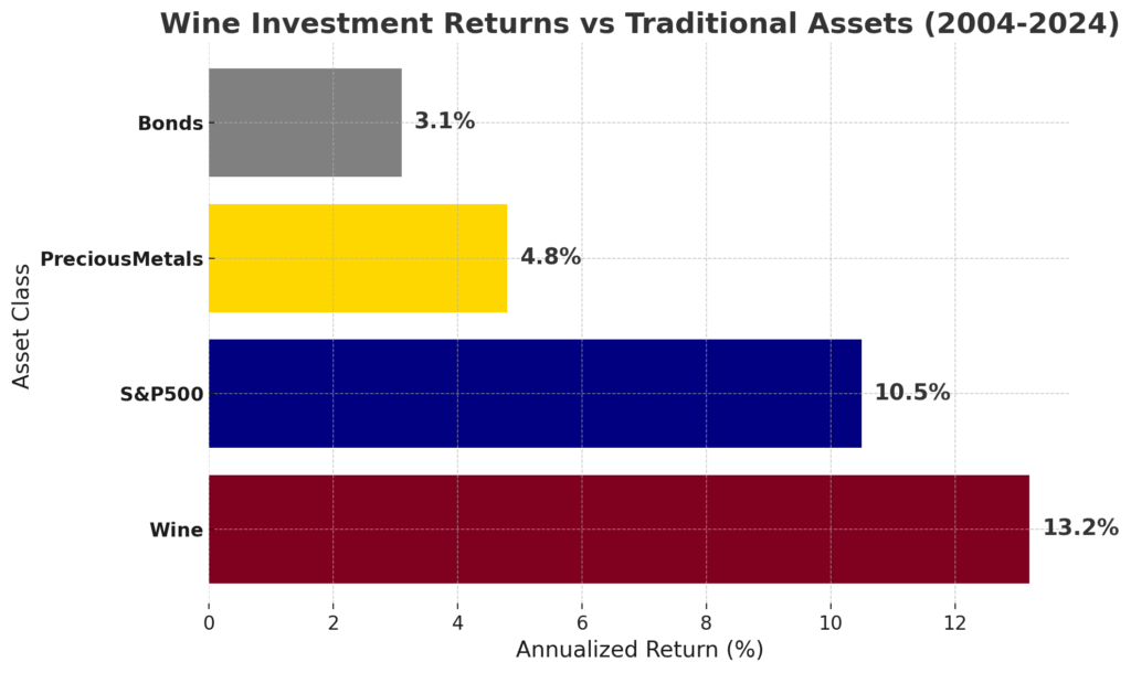 wine investment returns vs traditional assets in the theme wine investment returns 