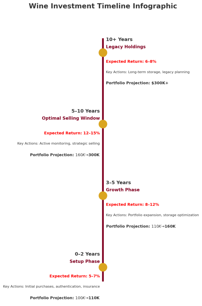 wine investment timeline in the theme wine investment returns